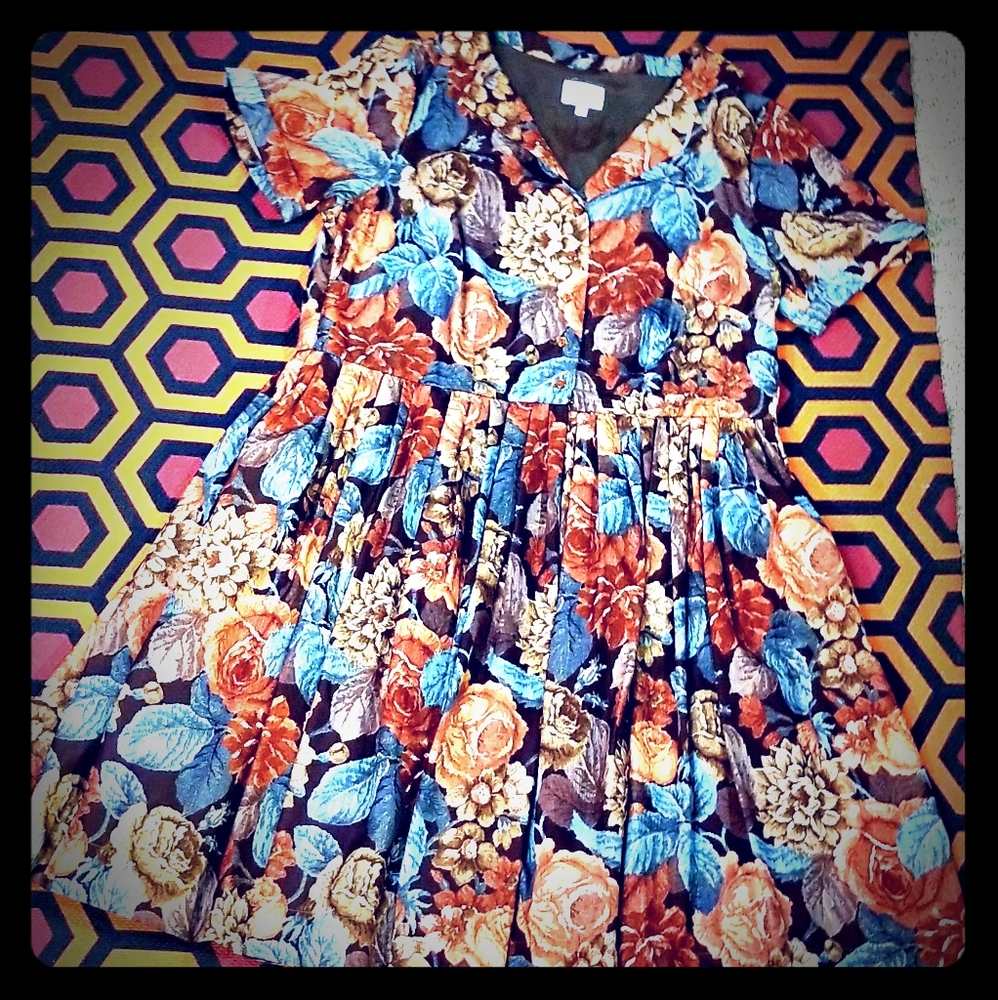 Vintage Myrtlewood of California floral dress.